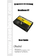 Preview for 1 page of Radial Engineering Tonebone Headbone VT User Manual