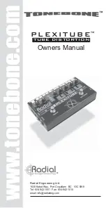 Предварительный просмотр 1 страницы Radial Engineering TONEBONE PLEXITUBE Owner'S Manual