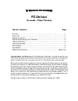 Preview for 2 page of Radial Engineering Tonebone PZ Deluxe User Manual