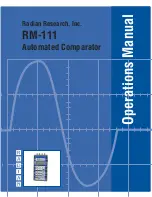 Предварительный просмотр 1 страницы Radian RM-111 Operation Manual