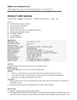 Preview for 1 page of Radiance instruments RT820RF User Manual