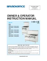radiance TAR-4 Owner & Operator Instruction Manual preview