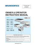 radiance TAWR-13 Owner & Operator Instruction Manual preview