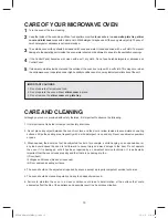 Preview for 16 page of radiance TMW-1100C Operating Instructions Manual