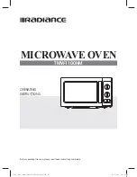 radiance TMW-1100NM Operating Instructions Manual предпросмотр