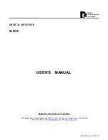 Предварительный просмотр 1 страницы Radiant Communications VL2510 User Manual