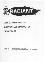 Radiant 52535 LP Instructions For Installation, Use And Maintenance Manual preview