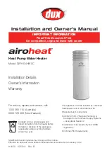 Preview for 1 page of Radiant airoheat D2FHG4HW0C Installation And Owner'S Manual