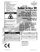 Preview for 1 page of Radiant BH15ST Installation, Operation & Service Manual