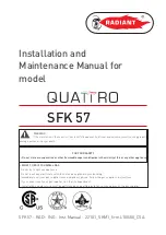 Preview for 1 page of Radiant QUATTRO AQUA 4 Installation And Maintenance Manual