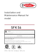 Preview for 1 page of Radiant QUATTRO SFK 57 Installation And Maintenance Manual