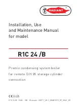 Preview for 1 page of Radiant R1C 24/B Installation, Use & Maintenance Manual