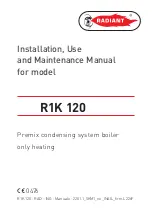 Preview for 1 page of Radiant R1K 120 Instructions For Installation, Use And Maintenance Manual