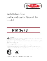 Radiant R1K 34 Installation, Use And Maintenance Manual preview