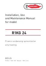 Preview for 1 page of Radiant R1KG 18 Instructions For Installation, Use And Maintenance Manual