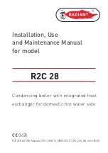 Preview for 1 page of Radiant R2C 28 Installation, Use And Maintenance Manual