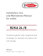 Preview for 1 page of Radiant R2KA 24 /8 Installation, Use And Maintenance Manual