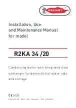 Preview for 1 page of Radiant R2KA 34 Instructions For Installation, Use And Maintenance Manual