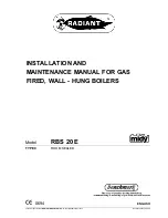 Preview for 1 page of Radiant RBS 20 E Installation And Maintenance Manual