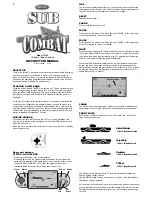 Radica Games 73008 SUB Combat Instruction Manual предпросмотр