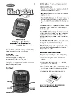 Radica Games 75006 Pocket BlackJack21 Instruction Manual preview