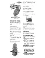 Radica Games LIGHTED POKER 74004 Instruction Manual preview