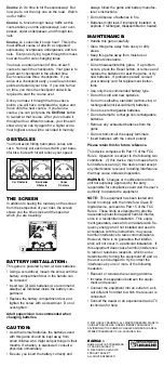 Предварительный просмотр 2 страницы Radica Games MOTOR HARLEY-DAVIDSON CYCLES GAME GLOVE... Instruction Manual