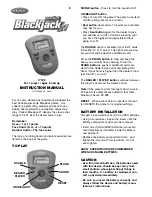 Radica Games Pocket Blackjack21 17009 Instruction Manual preview