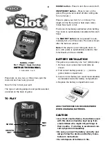 Radica Games Pocket Slot 7 Instruction Manual preview