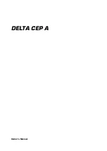 Preview for 1 page of RADICAL DELTA CEP A Owner'S Manual