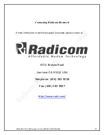 Предварительный просмотр 48 страницы Radicom Research RW8300E Designer'S Manual