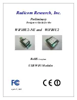 Radicom Research WiFiHU2 Designer'S Manual preview