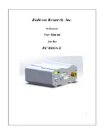 Preview for 1 page of Radicom RC3000A-E User Manual