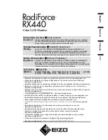 Preview for 1 page of Radiforce RX440 Instructions For Use Manual