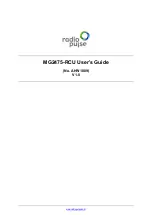 Radio Pulse MG2475-RCU User Manual preview