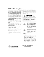 Preview for 2 page of Radio Shack 10 Watt Guitar Amplifier Owner'S Manual