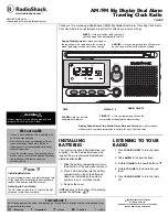 Предварительный просмотр 1 страницы Radio Shack 12-220 Owner'S Manual