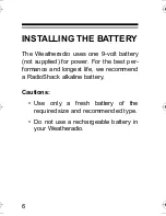 Preview for 6 page of Radio Shack 12-239 Owner'S Manual