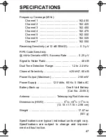 Предварительный просмотр 47 страницы Radio Shack 12-249 Owner'S Manual