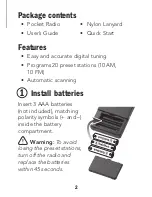 Preview for 2 page of Radio Shack 12-587 User Manual