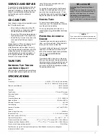 Preview for 7 page of Radio Shack 13-1317 Owner'S Manual