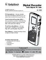 Radio Shack 14-1189 Owner'S Manual preview