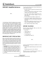 Preview for 1 page of Radio Shack 15-1847 User Manual