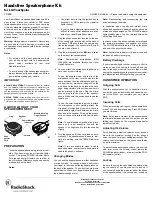 Radio Shack 17-916 Owner'S Manual preview