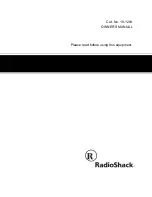 Предварительный просмотр 1 страницы Radio Shack 19-1204 Owner'S Manual