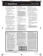 Preview for 2 page of Radio Shack 20-108 User Manual