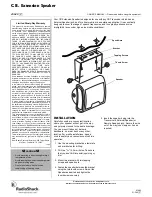 Preview for 1 page of Radio Shack 21-549 Owner'S Manual