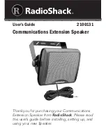 Preview for 1 page of Radio Shack 2100131 User Manual