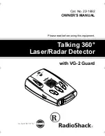 Preview for 1 page of Radio Shack 22-1692 Owner'S Manual