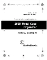 Radio Shack 256K Owner'S Manual preview